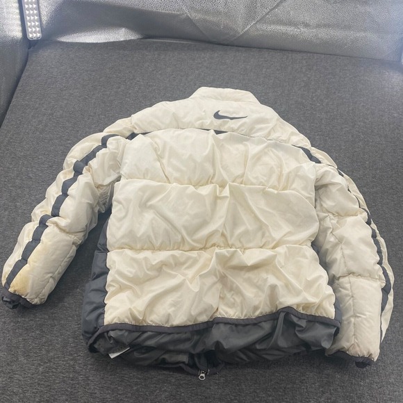 Nike Jackets & Blazers - Vintage 90s White Nike Puffer Jacket Womens XL Full Zip Duck Down Filled *Flaws